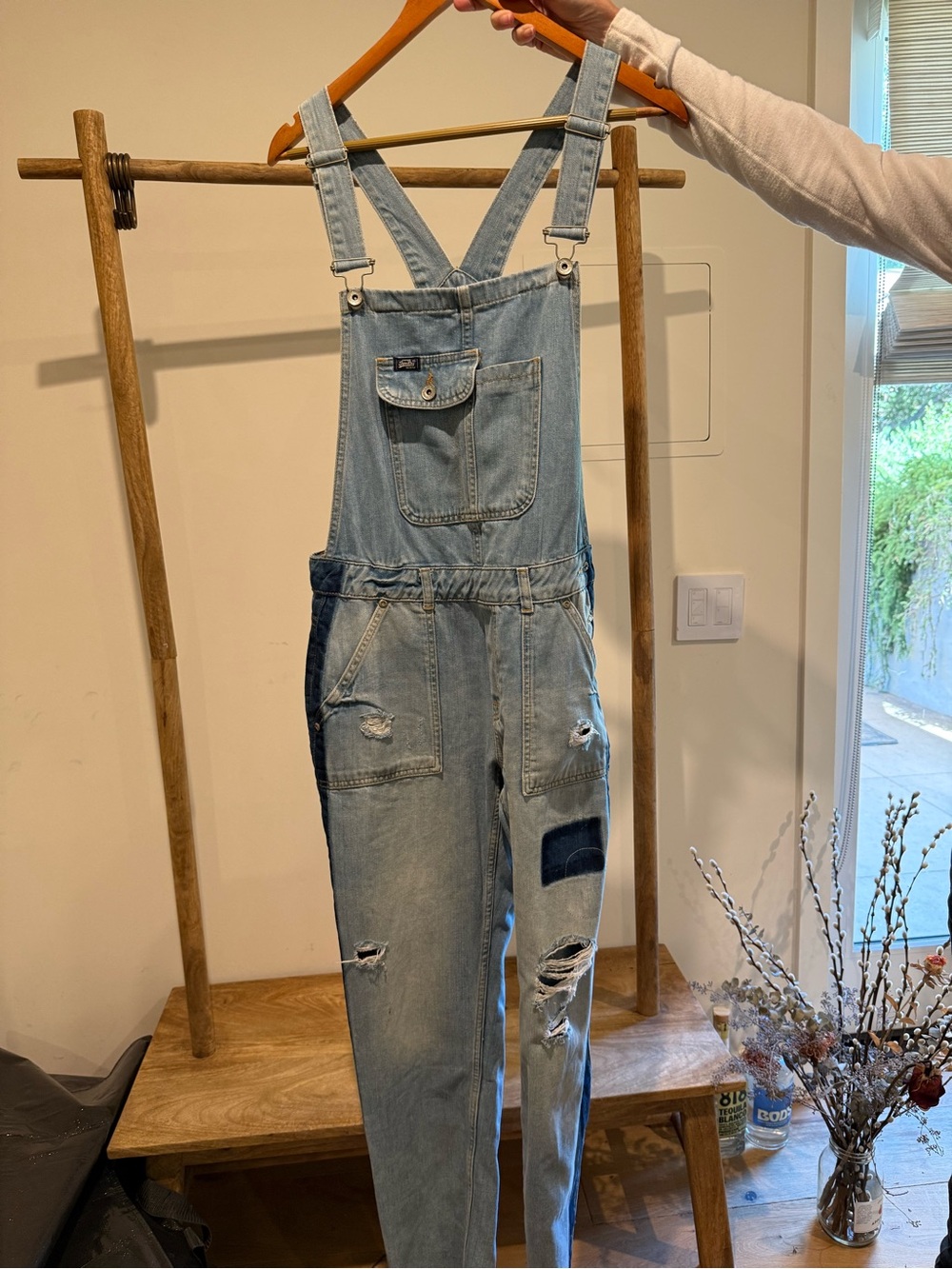 Superdry Light Blue Denim Overalls - Picture 2 of 3